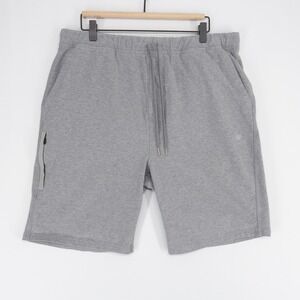 Mack Weldon Ace Shorts Mens XXL Gray Heather Sweatshort Drawstring Zipper